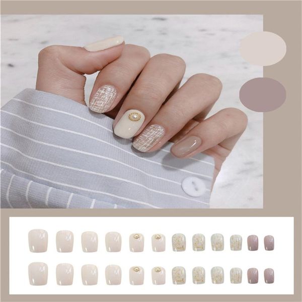 false nails 24pcs/set vintage pearl fake nail stickers wearable autumn and winter gentle whitening finished tool, Red;gold
false nails 24pcs/set vintage pearl fake nail stickers wearable autumn and winter gentle whitening finished tool, Red;gold