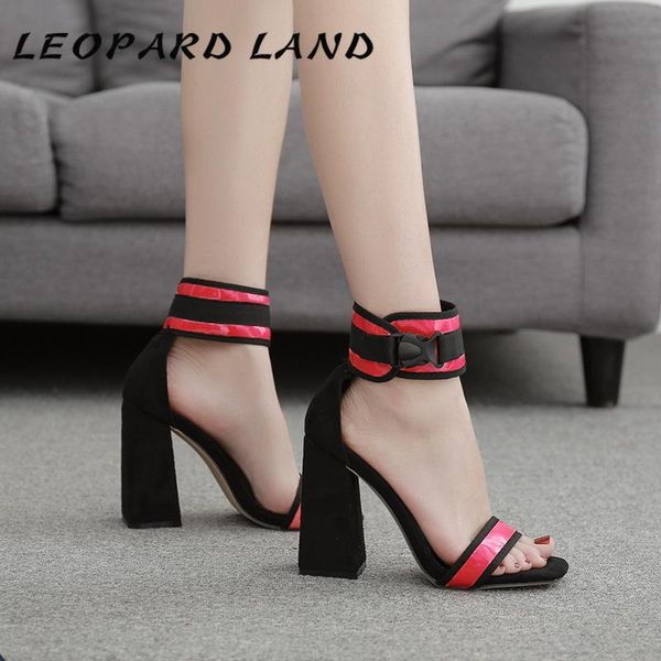 women summer sandals candy color matching high heel fashion square heels shoes, Black
women summer sandals candy color matching high heel fashion square heels shoes, Black