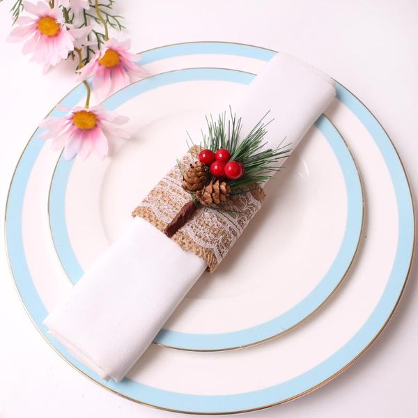 napkin rings 12pcs/christmas pine cone ring table decoration for party wedding banquet reception western food etiquette
napkin rings 12pcs/christmas pine cone ring table decoration for party wedding banquet reception western food etiquette