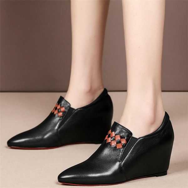 boots punk oxfords shoes women genuine leather wedges high heel ankle female low pointed toe party pumps casual, Black
boots punk oxfords shoes women genuine leather wedges high heel ankle female low pointed toe party pumps casual, Black