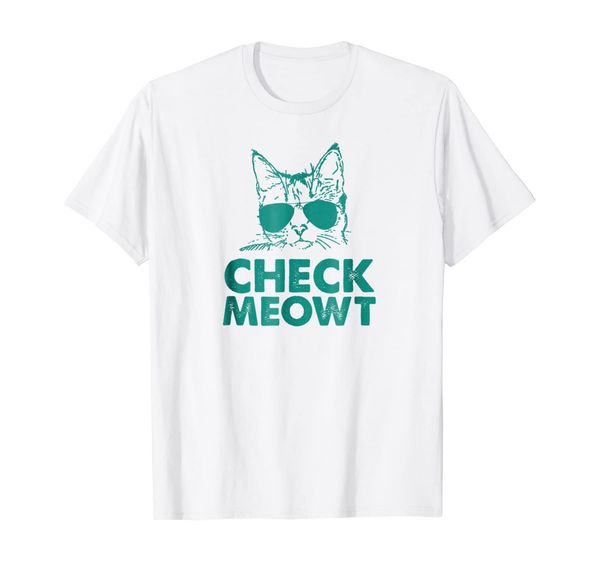 cat and kitten lovers tees: check me out (meowt) t-shirt, White;black
cat and kitten lovers tees: check me out (meowt) t-shirt, White;black