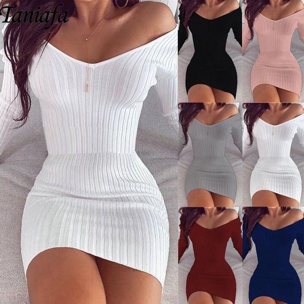 casual dresses autumn winter women dress solid color v-neck long sleeve slim fashion bodycon mini party, Black;gray
casual dresses autumn winter women dress solid color v-neck long sleeve slim fashion bodycon mini party, Black;gray