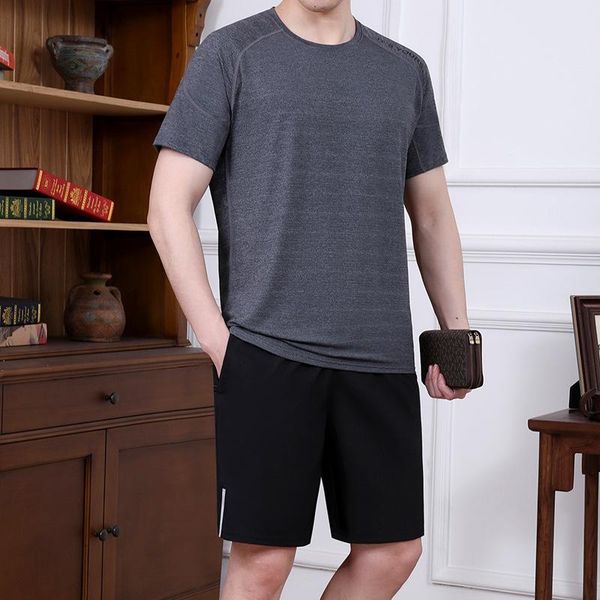 men's tracksuits 2021 summer sports suit large dad quick drying clothes middle aged and old t-shirt short sleeve shorts, Gray
men's tracksuits 2021 summer sports suit large dad quick drying clothes middle aged and old t-shirt short sleeve shorts, Gray