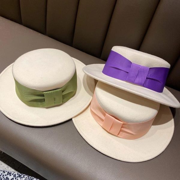 wide brim hats 100% wool fedora hat women's bowknot white flat autumn and winter england retro jazz felt wholesale, Blue;gray
wide brim hats 100% wool fedora hat women's bowknot white flat autumn and winter england retro jazz felt wholesale, Blue;gray