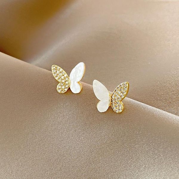 stud 2021 arrival trendy simple shell zircon fritillaria butterfly earrings for women fashion crystal jewelry gifts, Golden;silver
stud 2021 arrival trendy simple shell zircon fritillaria butterfly earrings for women fashion crystal jewelry gifts, Golden;silver