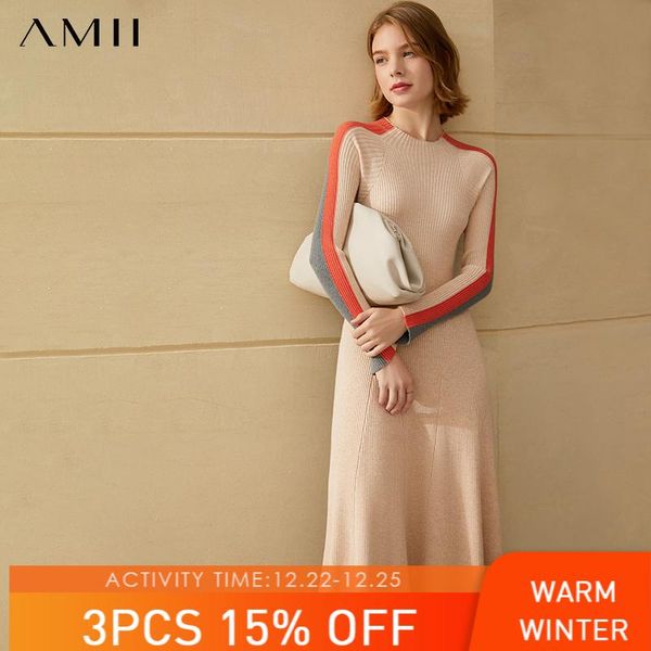 casual dresses amii minimalism winter women's dress fashion causal oneck slim fit patchwork calf-length sweater for women 12040441, Black;gray
casual dresses amii minimalism winter women's dress fashion causal oneck slim fit patchwork calf-length sweater for women 12040441, Black;gray