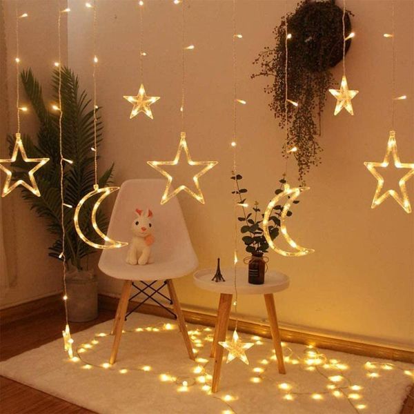 strings 8 modes remote control led star moon curtain lights 3.5m stars garland fairy light usb / battery christmas garlands decor
strings 8 modes remote control led star moon curtain lights 3.5m stars garland fairy light usb / battery christmas garlands decor