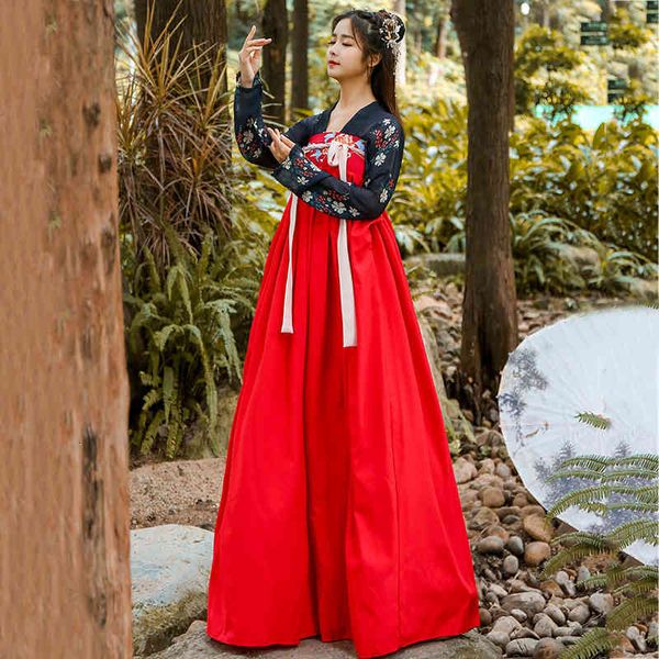 chinese traditional dance costume for women hanfu festival outfit oriental folk stage performance clothes fairy d003, Black;red
chinese traditional dance costume for women hanfu festival outfit oriental folk stage performance clothes fairy d003, Black;red