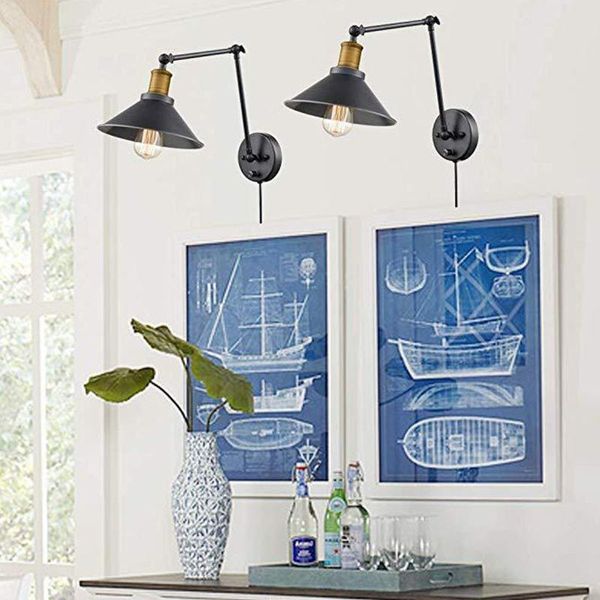 retro wall lamp black iron lampshade e27 industry american indoor lighting for living room vintage lights loft
retro wall lamp black iron lampshade e27 industry american indoor lighting for living room vintage lights loft