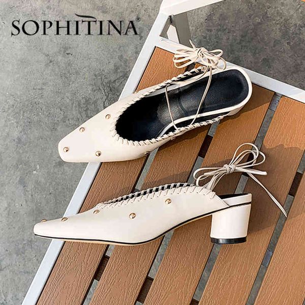 sophitina fashion pumps women cow leather lace -up special metal decoration shoes round heels solid pumps po543 210513, Black
sophitina fashion pumps women cow leather lace -up special metal decoration shoes round heels solid pumps po543 210513, Black