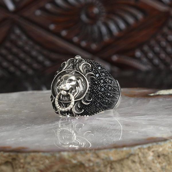 sterling silver ring for men lion , jewelry fashion vintage gift onyx aqeq mens rings all size cluster, Golden;silver
sterling silver ring for men lion , jewelry fashion vintage gift onyx aqeq mens rings all size cluster, Golden;silver