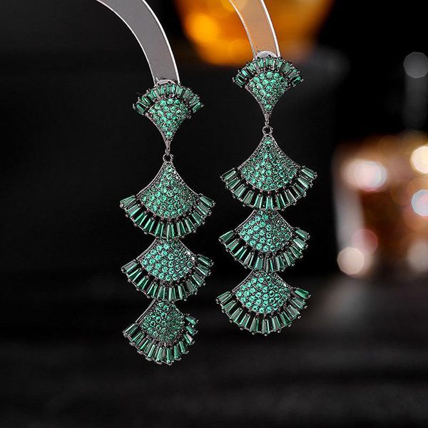 dangle & chandelier bilincolor fashion long green cubic zirconia sector earring for women wedding bridal, Silver
dangle & chandelier bilincolor fashion long green cubic zirconia sector earring for women wedding bridal, Silver