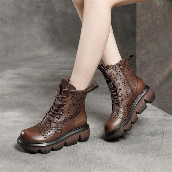 leather hollow frenulum cool shoes spring and summer baotou thick bottomed hole footwear breathable retro boots women, Black
leather hollow frenulum cool shoes spring and summer baotou thick bottomed hole footwear breathable retro boots women, Black