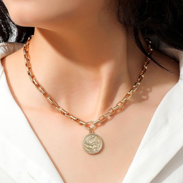 statement carved gold coins pendant necklace for women box chain vintage golden choker necklaces boho jewelry accessories, Silver
statement carved gold coins pendant necklace for women box chain vintage golden choker necklaces boho jewelry accessories, Silver