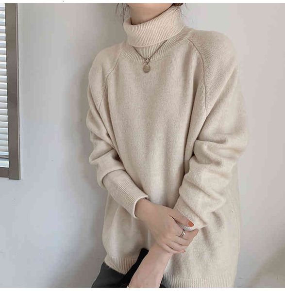 korean version of the women's high-collar lazy autumn and winter simple all-match clothes sweater ladies, White;black
korean version of the women's high-collar lazy autumn and winter simple all-match clothes sweater ladies, White;black