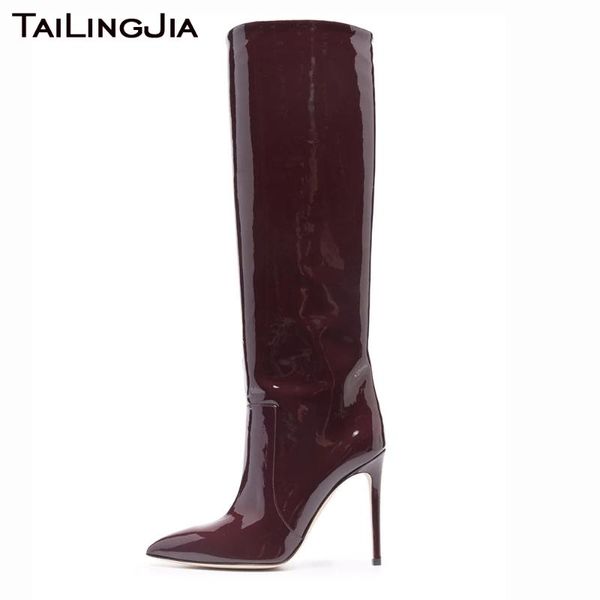 boots women stilettos high heel knee patent leather party footwear for ladies pointed toe winter long boot plus size, Black
boots women stilettos high heel knee patent leather party footwear for ladies pointed toe winter long boot plus size, Black
