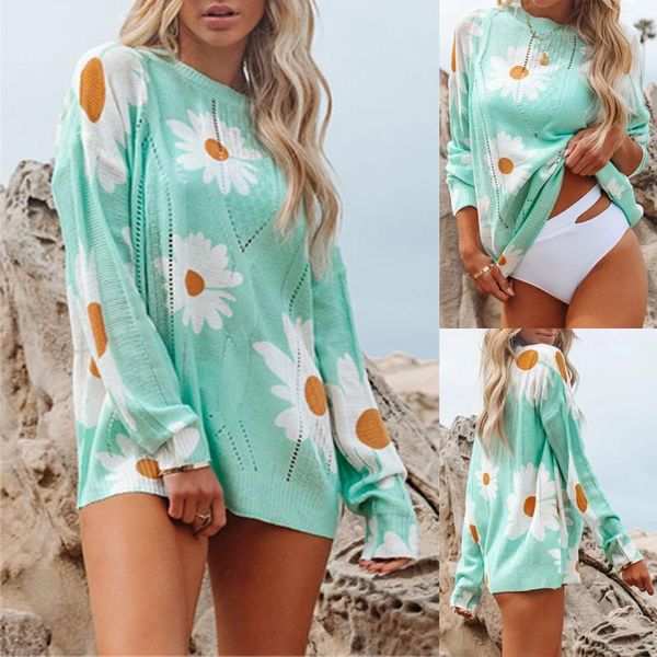 women's sweaters 2021 women sweater floral daisy print o-neck pullover long sleeve spring autumn cardigan elegant ladies clothing losse, White;black
women's sweaters 2021 women sweater floral daisy print o-neck pullover long sleeve spring autumn cardigan elegant ladies clothing losse, White;black