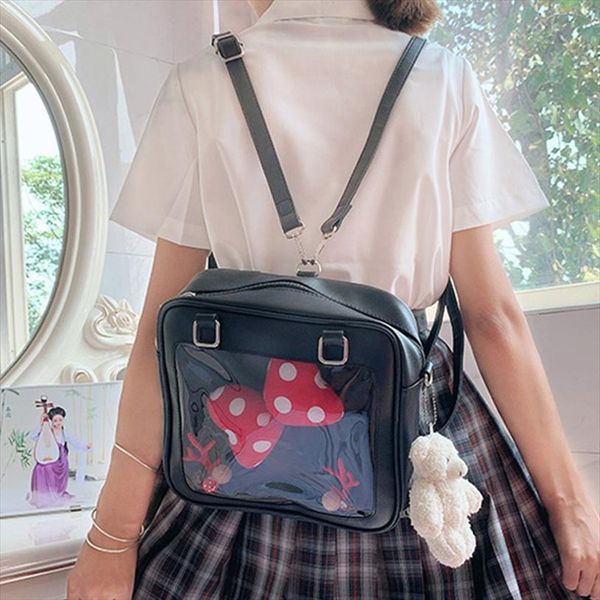 square ita bag backpack 3 ways women pu leather back pack woman kawaii school bags girls cute clear itabag lolita
square ita bag backpack 3 ways women pu leather back pack woman kawaii school bags girls cute clear itabag lolita