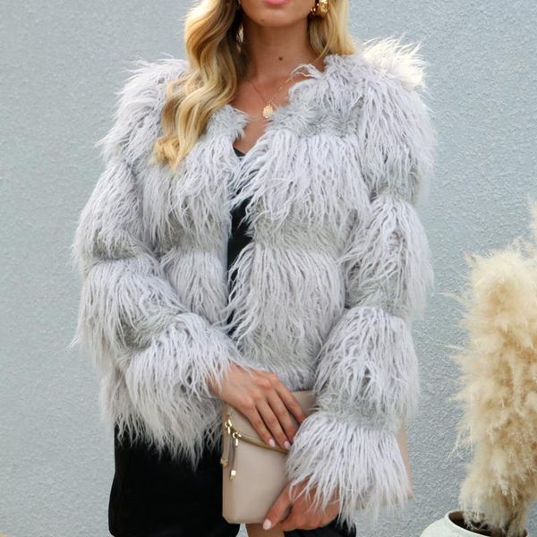 women's fur & faux womens coat color plus size artificial plush jacket fashion winter warm casual solid outerwear, Black
women's fur & faux womens coat color plus size artificial plush jacket fashion winter warm casual solid outerwear, Black