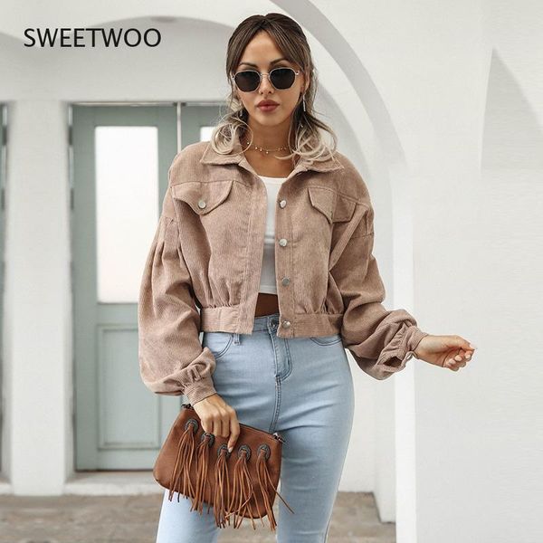 women's jackets autumn and winter lantern sleeve short coat corduroy lapel jacket chic top, Black;brown
women's jackets autumn and winter lantern sleeve short coat corduroy lapel jacket chic top, Black;brown