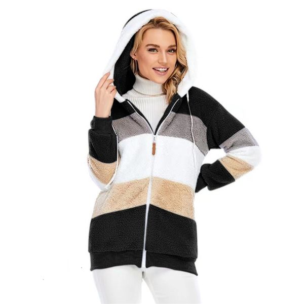 women's jackets coats 2021 autumn and winter loose plush multi color hooded jacket for women 8mwl, Black;brown
women's jackets coats 2021 autumn and winter loose plush multi color hooded jacket for women 8mwl, Black;brown