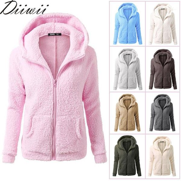 diiwii female winter autumn women warm fleece hoodies jacket coat plus casual zipper sweatshirt solid fur outwear women's wool & blends, Black
diiwii female winter autumn women warm fleece hoodies jacket coat plus casual zipper sweatshirt solid fur outwear women's wool & blends, Black