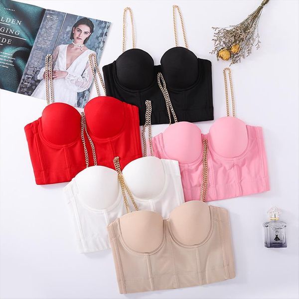 camisole thin gold chain women camis shoulder strap solid color crop bustier bra night club party tank, White
camisole thin gold chain women camis shoulder strap solid color crop bustier bra night club party tank, White