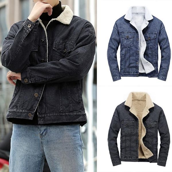 men's jackets thick jeans denim coats lapel button outerwear casual fleece warm jacket men clothing chaquetas winter casaco masculino, Black;brown
men's jackets thick jeans denim coats lapel button outerwear casual fleece warm jacket men clothing chaquetas winter casaco masculino, Black;brown