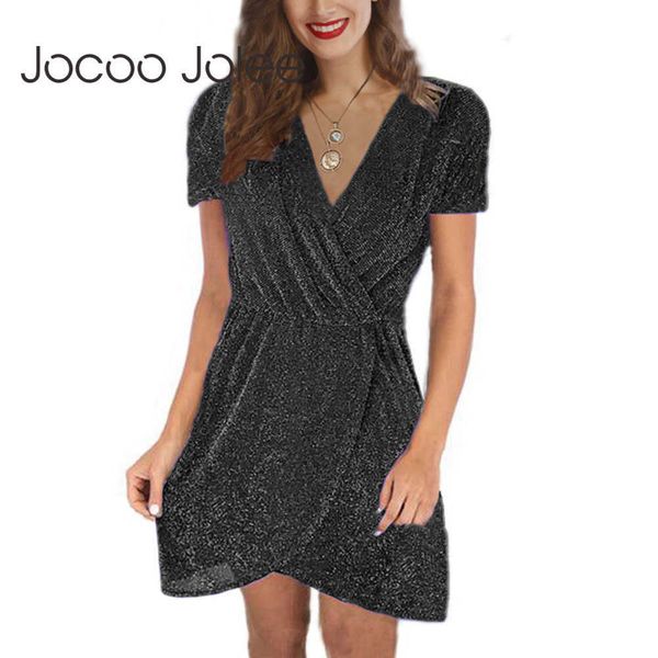 jocoo jolee elegant short sleeve v neck sequins mini dress party evening mini dress casual elastic waist shiny a line dress 210619, Black;gray
jocoo jolee elegant short sleeve v neck sequins mini dress party evening mini dress casual elastic waist shiny a line dress 210619, Black;gray