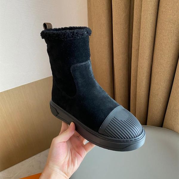 boots platform snow winter women shoes wool genuine leather fur-lined patchwork slip-on designer botas de mujer, Black
boots platform snow winter women shoes wool genuine leather fur-lined patchwork slip-on designer botas de mujer, Black