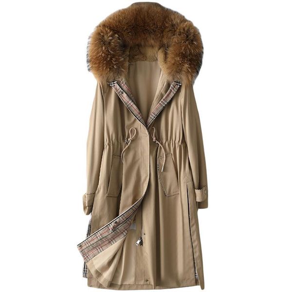 women's fur & faux straight autumn winter zipper hair lining style parka overcome female raccoon dog collar coat solid jackets, Black
women's fur & faux straight autumn winter zipper hair lining style parka overcome female raccoon dog collar coat solid jackets, Black