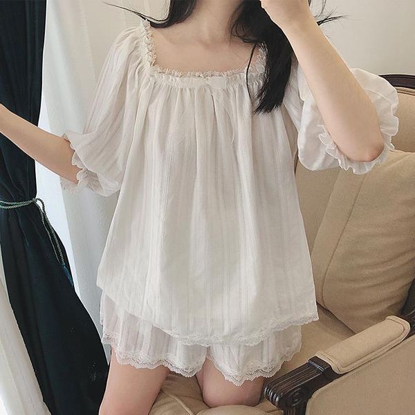Cute Womens Sleepwears Lolita Pajama Sets 100% Cotton Ruffle Tops Shorts.Vintage Girls Lace Pyjamas Set.Victorian Sleepwear Loungewear, Black;red
Cute Womens Sleepwears Lolita Pajama Sets 100% Cotton Ruffle Tops Shorts.Vintage Girls Lace Pyjamas Set.Victorian Sleepwear Loungewear, Black;red