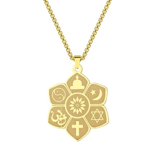 pendant necklaces kinitial design lotus of peace star cross necklace jewelry chain hip hop punk christmas halloween gift for men wome, Silver
pendant necklaces kinitial design lotus of peace star cross necklace jewelry chain hip hop punk christmas halloween gift for men wome, Silver