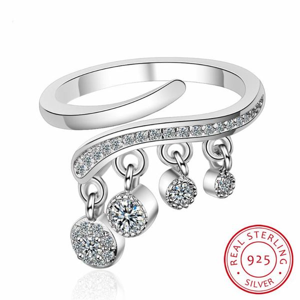 korean fashion hanging zirconia tassel 925 sterling silver rings for women adjustable finger fine jewelry s-r461 cluster, Golden;silver
korean fashion hanging zirconia tassel 925 sterling silver rings for women adjustable finger fine jewelry s-r461 cluster, Golden;silver
