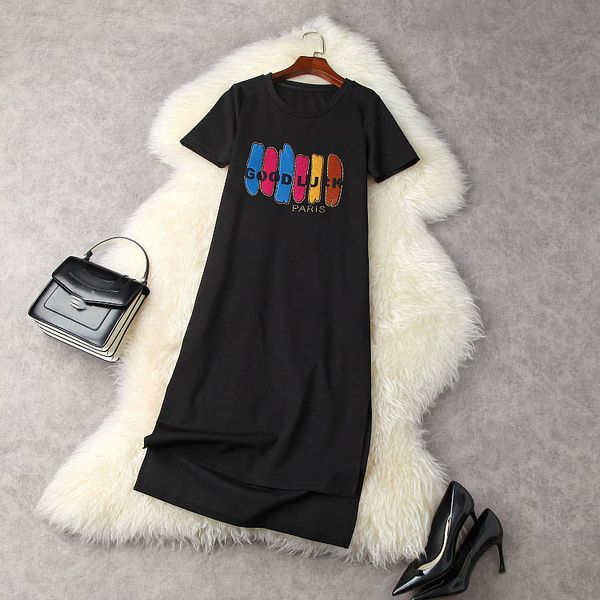 casual dresses summer short sleeve round neck white / black khaki letters print drilling mid-calf t-shirt dress 21a0620692071 ctfz, Black;gray
casual dresses summer short sleeve round neck white / black khaki letters print drilling mid-calf t-shirt dress 21a0620692071 ctfz, Black;gray