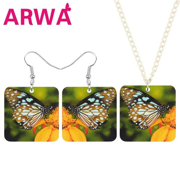 earrings & necklace arwa acrylic square monarch butterfly flower jewelry sets lovely animal insect for women kids fashion gifts, Silver
earrings & necklace arwa acrylic square monarch butterfly flower jewelry sets lovely animal insect for women kids fashion gifts, Silver