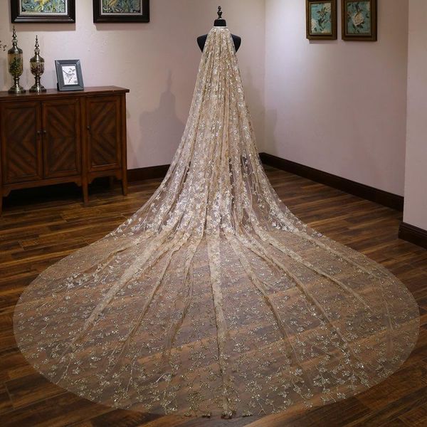 bridal veils wedding accessories 3.5 meters veil cathedral sequins flower long voile mariage was10148, Black
bridal veils wedding accessories 3.5 meters veil cathedral sequins flower long voile mariage was10148, Black