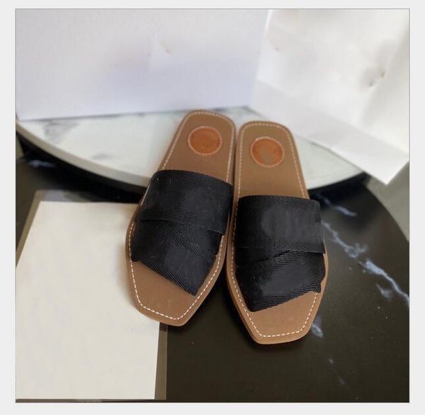 the latest brand women's woody muller shoes flat slippers designer alphabet fabric outdoor leather sole sandals, Black
the latest brand women's woody muller shoes flat slippers designer alphabet fabric outdoor leather sole sandals, Black