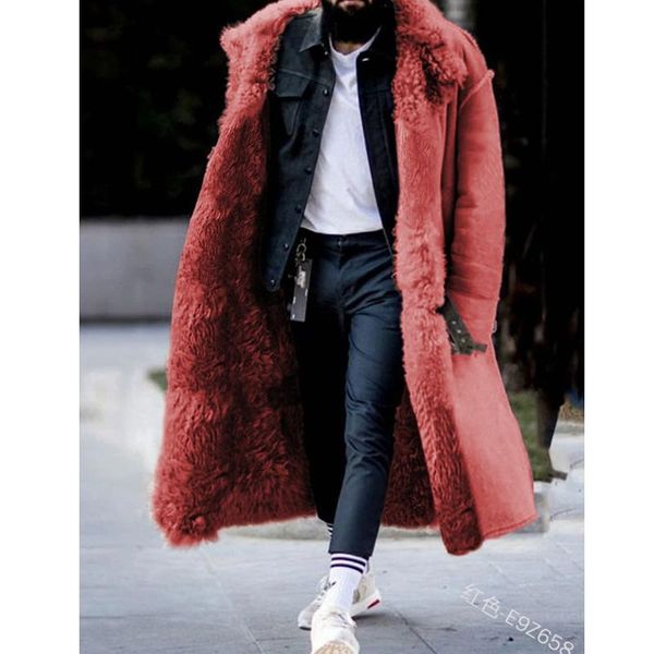 mandylandy lapel thermal coat long length outwear jackets solid color man faux fur brushed velvet padded men's, Black;brown
mandylandy lapel thermal coat long length outwear jackets solid color man faux fur brushed velvet padded men's, Black;brown