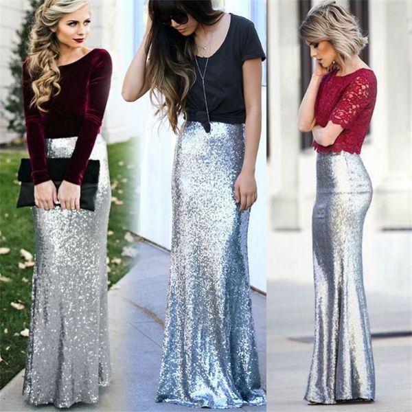 skirts sequined silver skirt women fashion elegant slim eye-catching floor-length fish tail female, Black
skirts sequined silver skirt women fashion elegant slim eye-catching floor-length fish tail female, Black