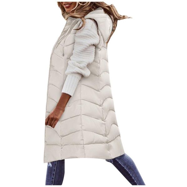 women's vests winter long coat quilted vest hooded pockets sleeveless zipper warm parkas down jacket outdoor #40, Black;white
women's vests winter long coat quilted vest hooded pockets sleeveless zipper warm parkas down jacket outdoor #40, Black;white