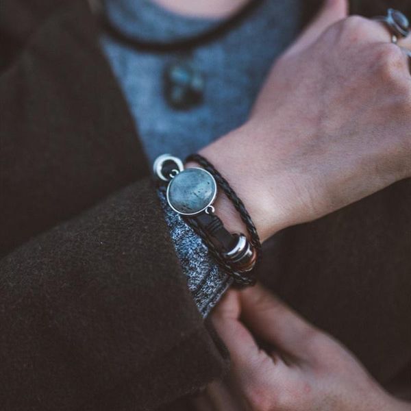 bangle blue labradorite bracelet-adjustable rope-layered faux leather bracelet-grey jewelry-gifts for men-gifts women, Black
bangle blue labradorite bracelet-adjustable rope-layered faux leather bracelet-grey jewelry-gifts for men-gifts women, Black