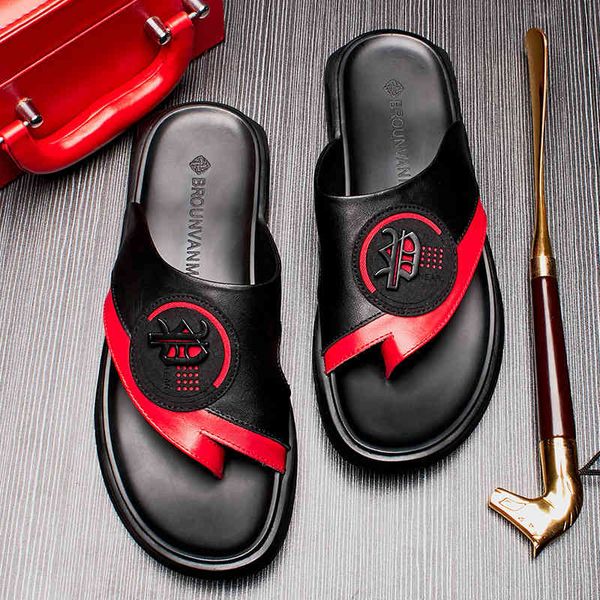 slippers men's summer wear clip toe flip flop trend cool slippers leather fashion versatile non slip soft bottom beach twr3, Black
slippers men's summer wear clip toe flip flop trend cool slippers leather fashion versatile non slip soft bottom beach twr3, Black