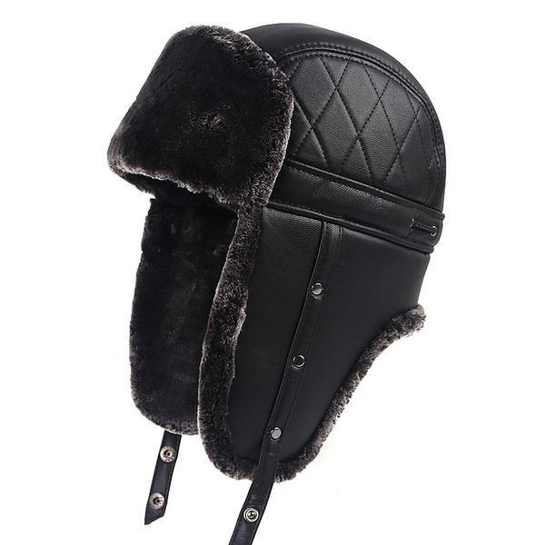 2020 winter warm leather pilot cap soviet russian ushanka faxu fur hats earflap bomber hat men black snow hats, Blue;gray
2020 winter warm leather pilot cap soviet russian ushanka faxu fur hats earflap bomber hat men black snow hats, Blue;gray