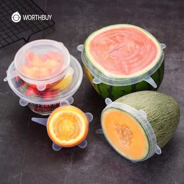 kitchen storage & organization 6 pieces/set of universal food grade silicone lid cookware with fresh-keeping bowl stretch reusable accessori
kitchen storage & organization 6 pieces/set of universal food grade silicone lid cookware with fresh-keeping bowl stretch reusable accessori