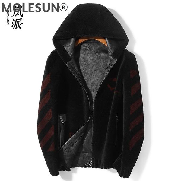 men's leather & faux akoosun winter jackets hooded men jacket warm mens clothing real sheep shearing coat wool clothes jaqueta lxr415, Black
men's leather & faux akoosun winter jackets hooded men jacket warm mens clothing real sheep shearing coat wool clothes jaqueta lxr415, Black
