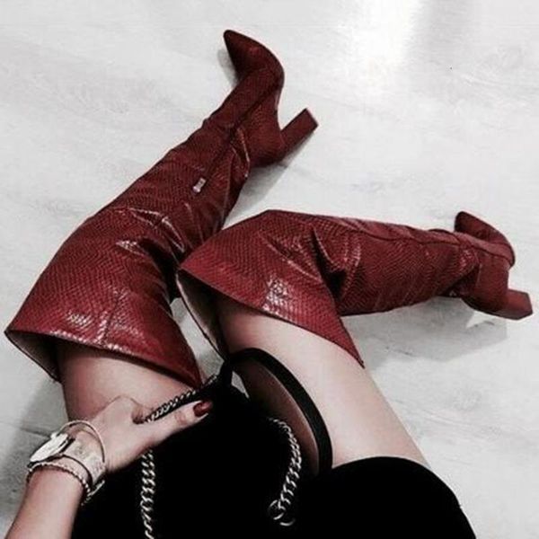 boots simple design lizard print side zip red women thigh high plus size 47 chunky heel ladies pointed toe fashion long booties my4i, Black
boots simple design lizard print side zip red women thigh high plus size 47 chunky heel ladies pointed toe fashion long booties my4i, Black