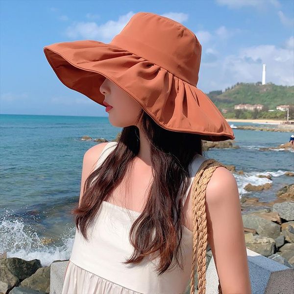 summer hats for women fisherman cap solid color foldable beach sun hat sunshade gorro wide brim ladies cloth sunhat, Blue;gray
summer hats for women fisherman cap solid color foldable beach sun hat sunshade gorro wide brim ladies cloth sunhat, Blue;gray