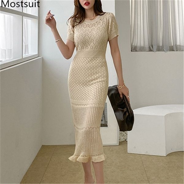 summer hollow knitted women dress short sleeve o-neck slim waist midi mermaid dresses korean vintage ladies vestidos 210513, Black;gray
summer hollow knitted women dress short sleeve o-neck slim waist midi mermaid dresses korean vintage ladies vestidos 210513, Black;gray