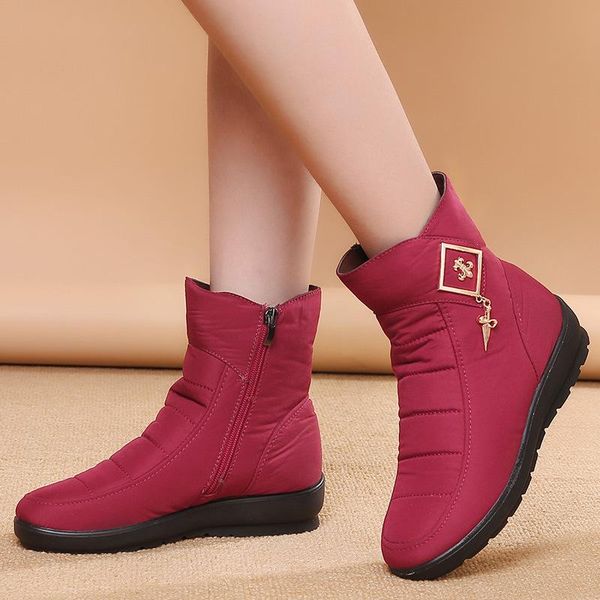 boots winter warm plush women 2021 fashion solid side zipper snow shoes metal flat with woman ankle, Black
boots winter warm plush women 2021 fashion solid side zipper snow shoes metal flat with woman ankle, Black